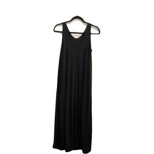 Hatch Black V Neck Sleeveless Maxi Dress One Size